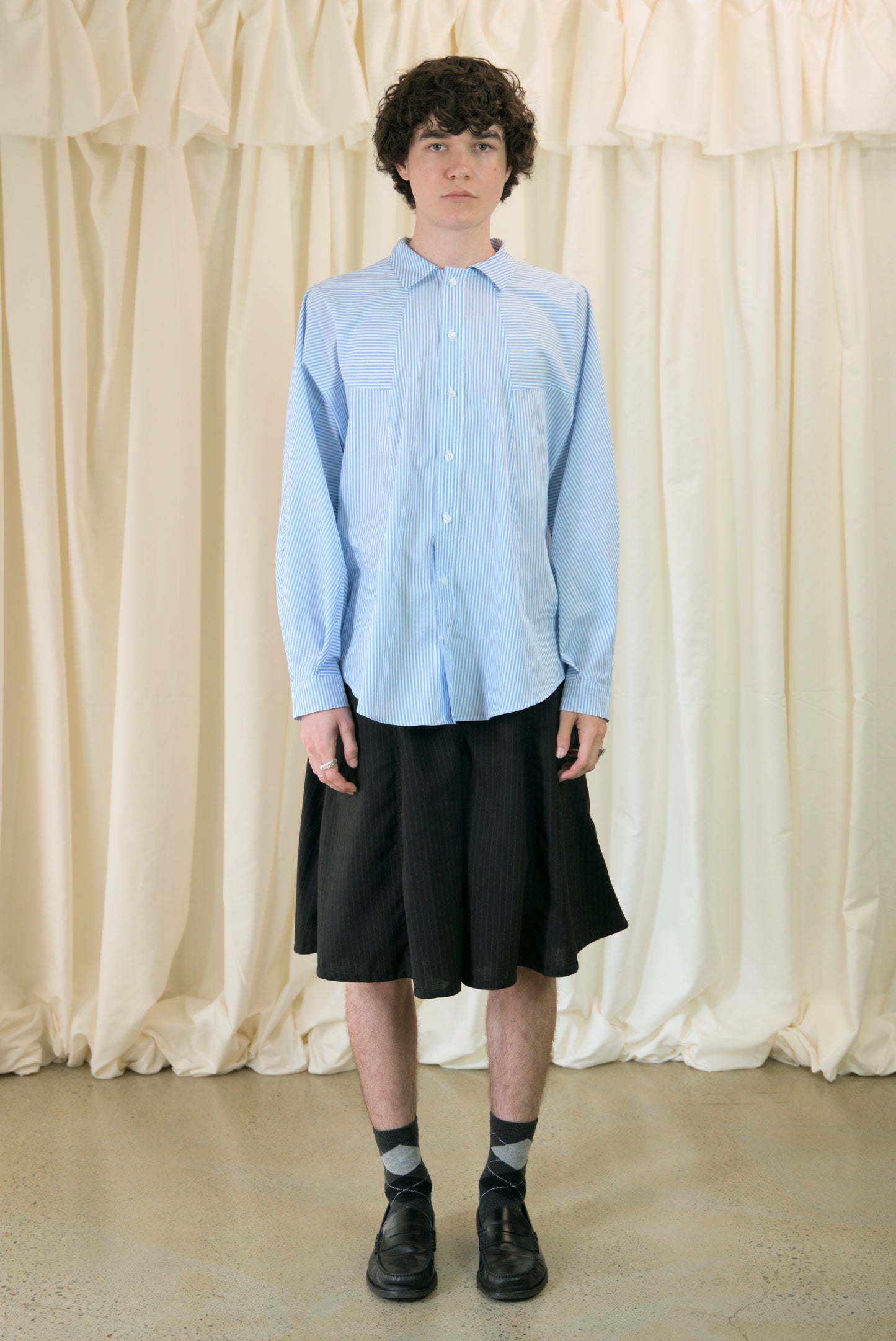 The Staple Shirt - Blue Stripe - AKA x MERCURY
