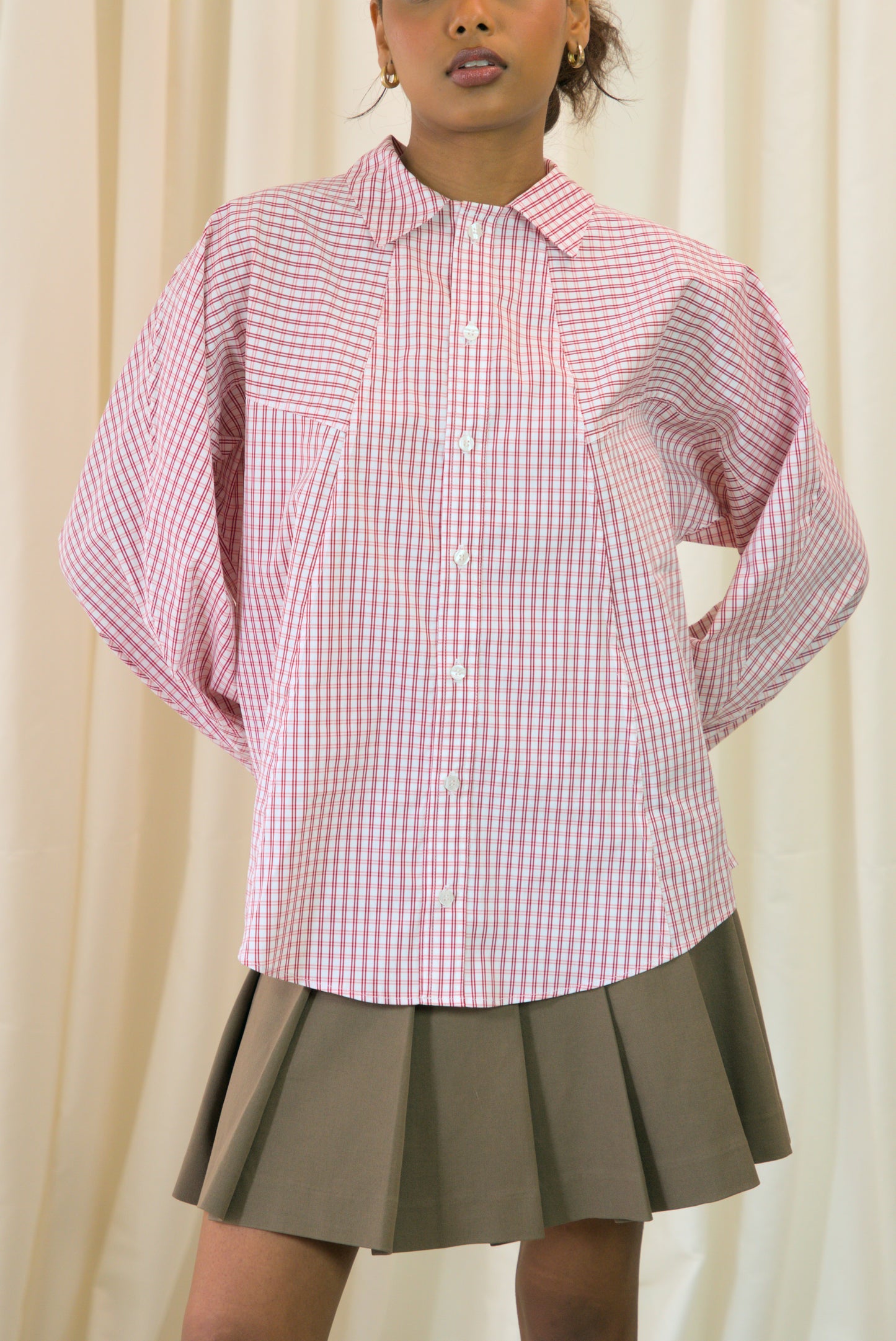 The Staple Shirt - Pink Check - AKA x MERCURY