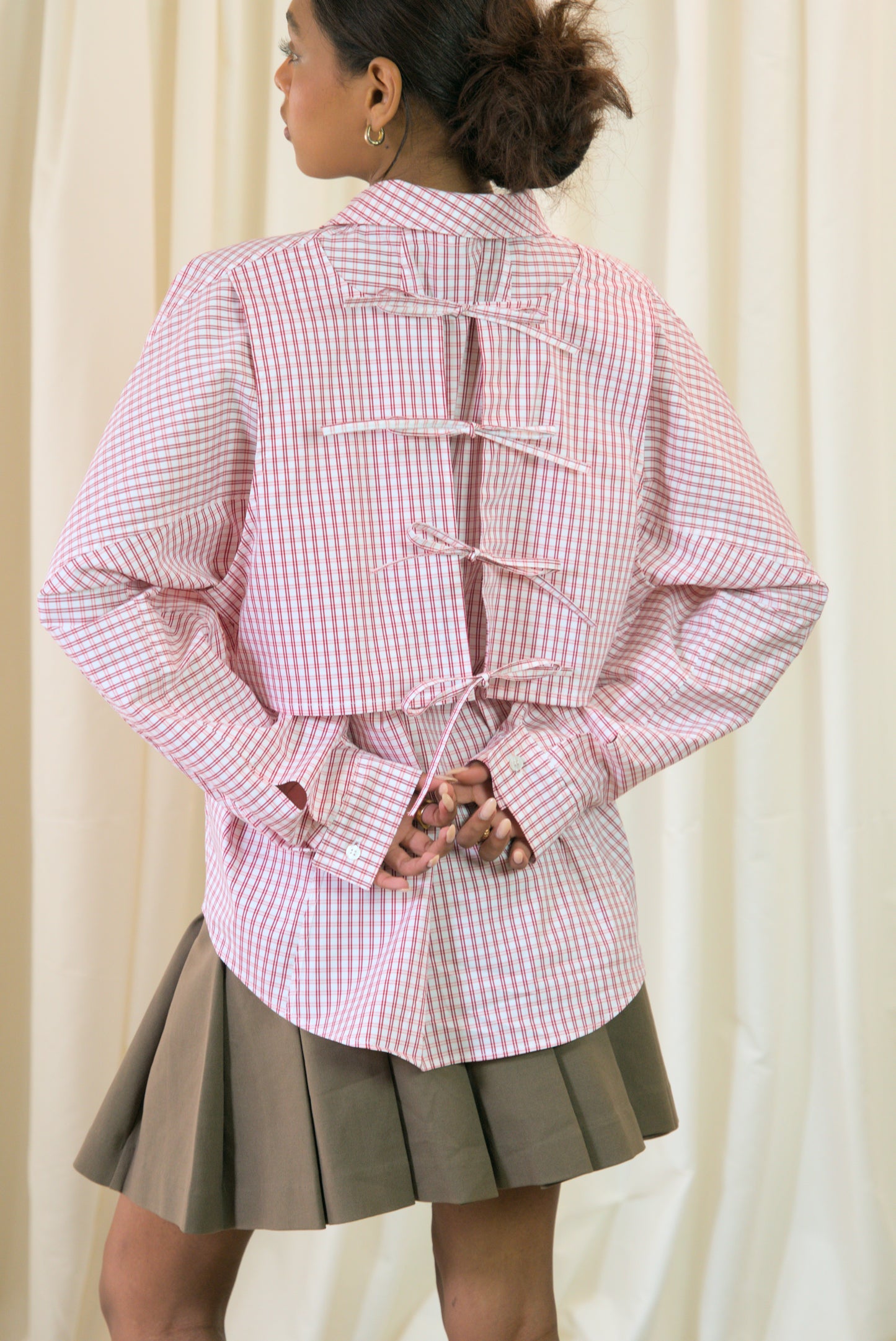 The Staple Shirt - Pink Check - AKA x MERCURY
