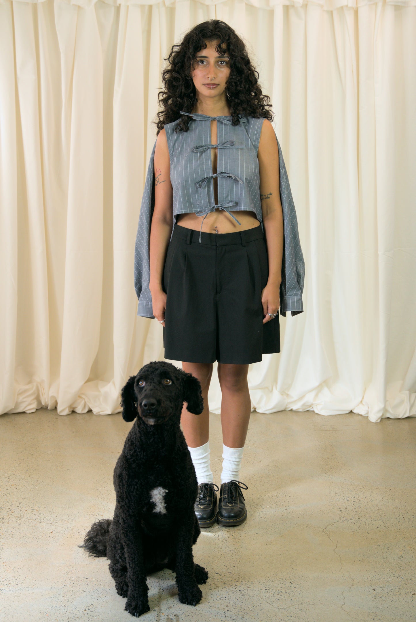 The Staple Shirt - Grey Pinstripe - AKA x MERCURY