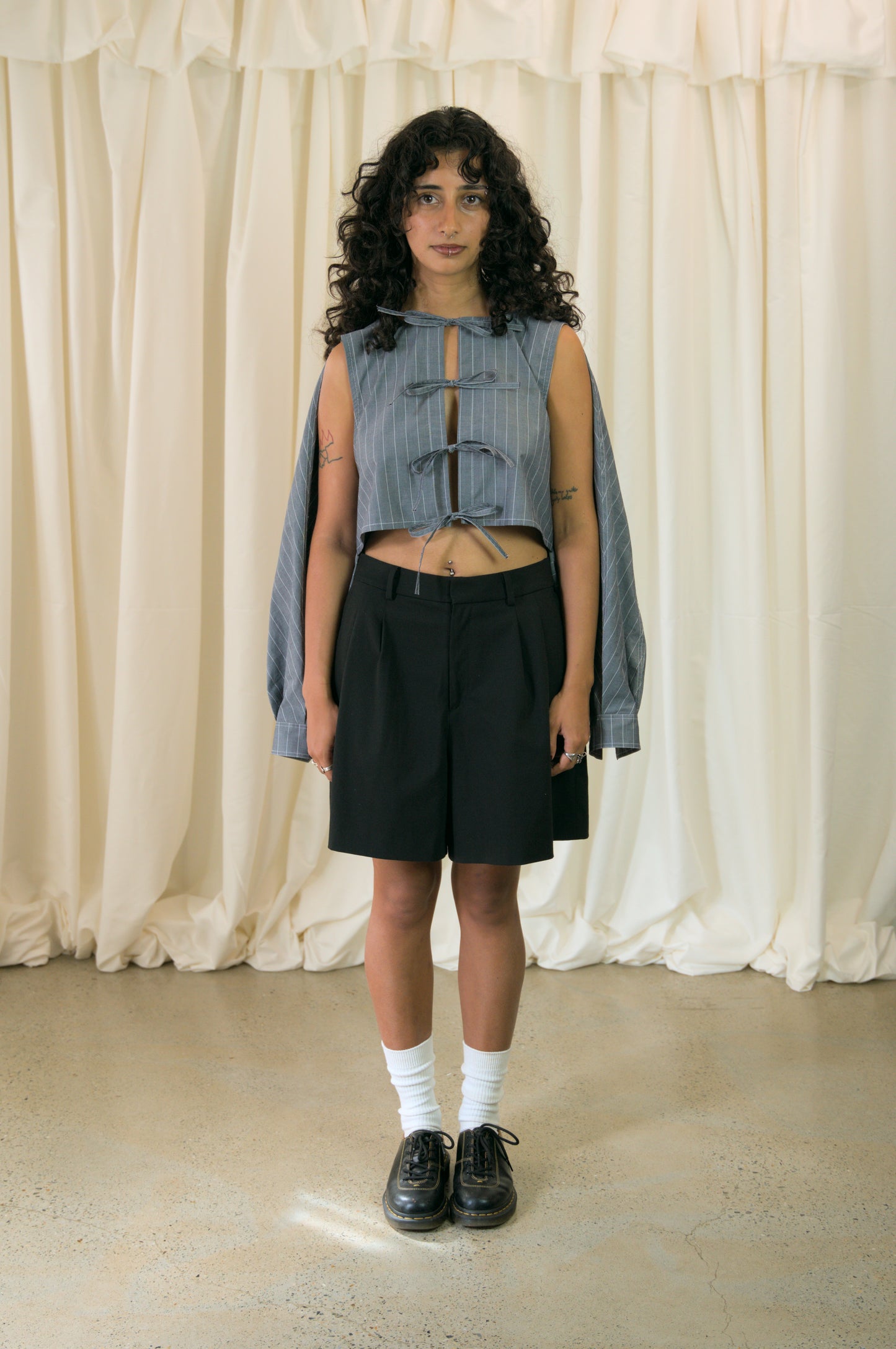 The Staple Shirt - Grey Pinstripe - AKA x MERCURY