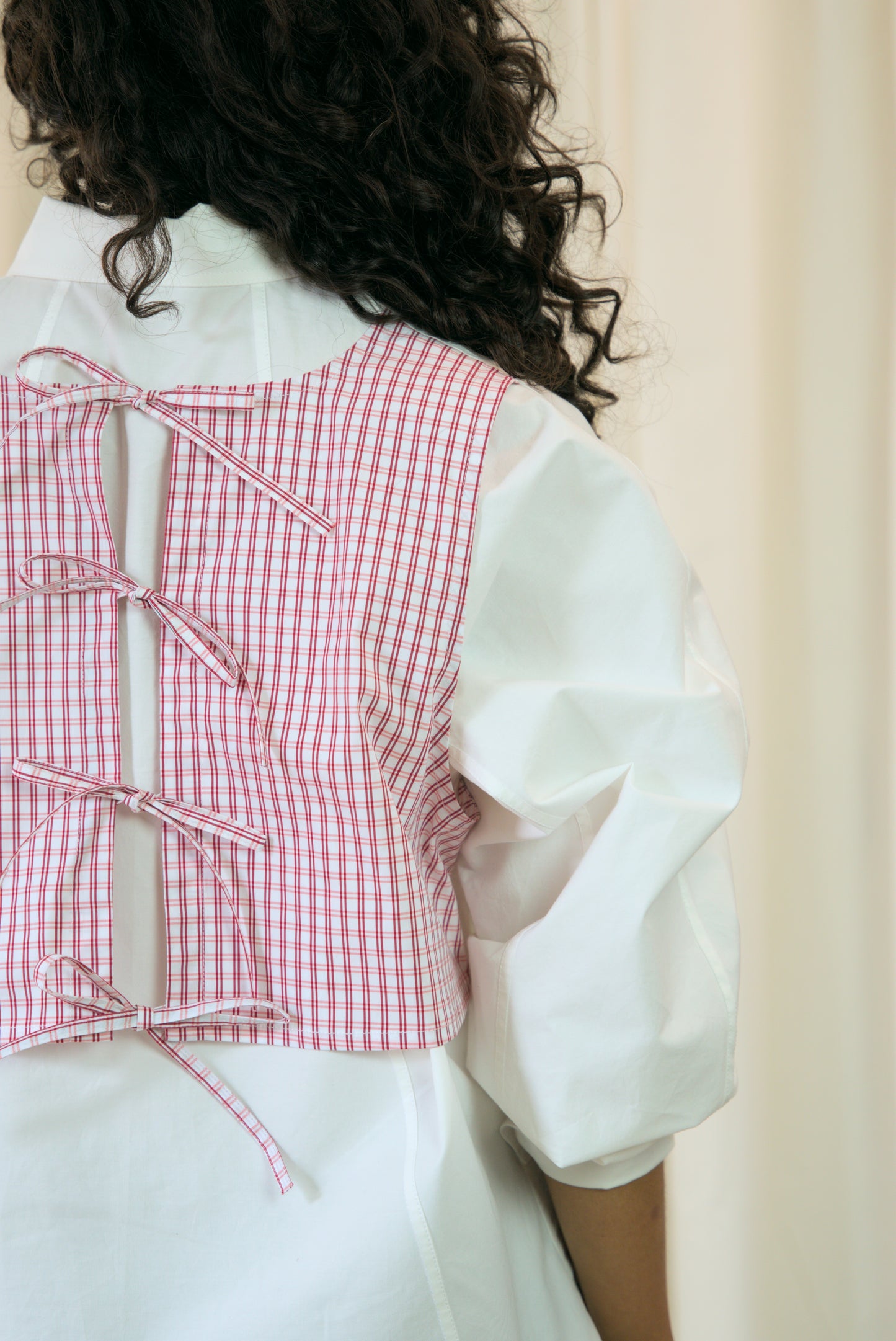 The Staple Shirt - White w/check - AKA x MERCURY