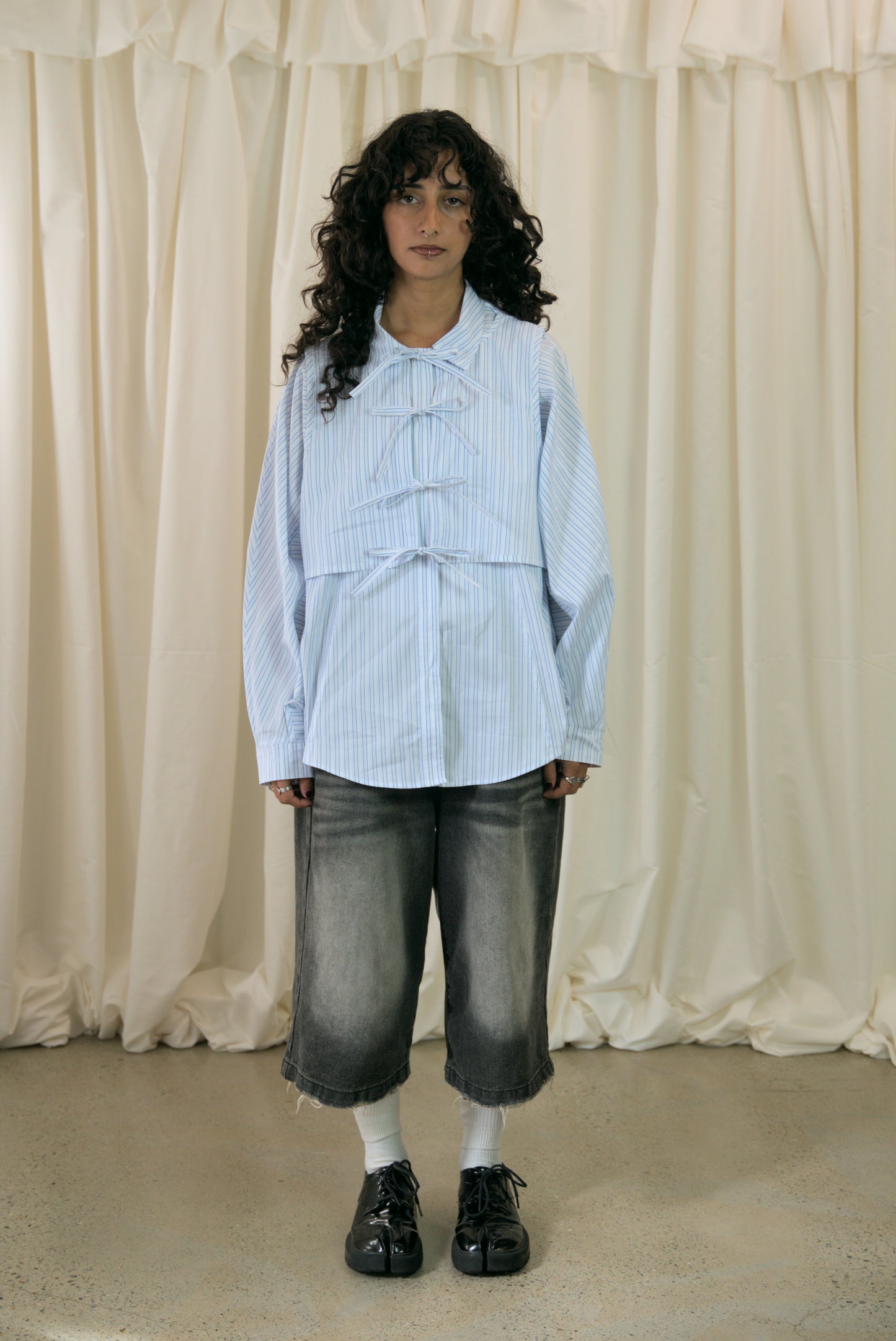 The Staple Shirt - Blue Pinstripe - AKA x MERCURY