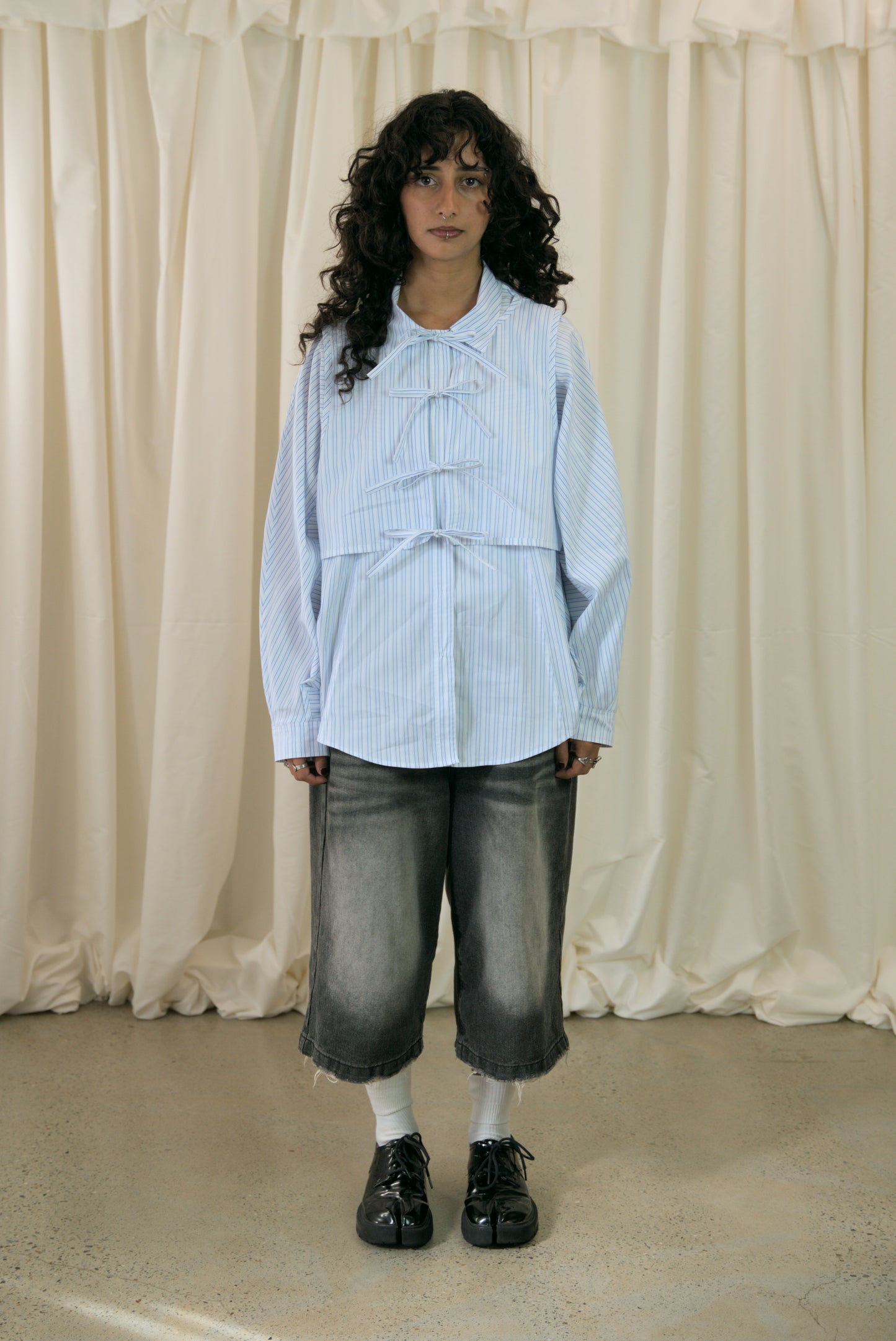 The Staple Shirt - Blue Pinstripe - AKA x MERCURY