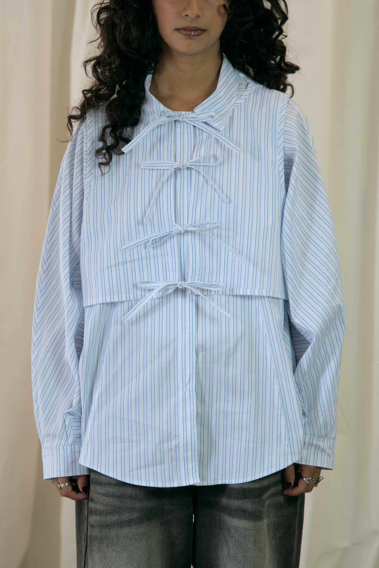 The Staple Shirt - Blue Pinstripe - AKA x MERCURY