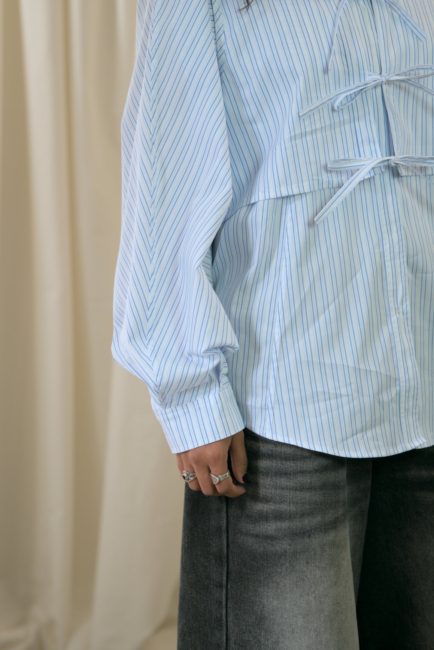 The Staple Shirt - Blue Pinstripe - AKA x MERCURY
