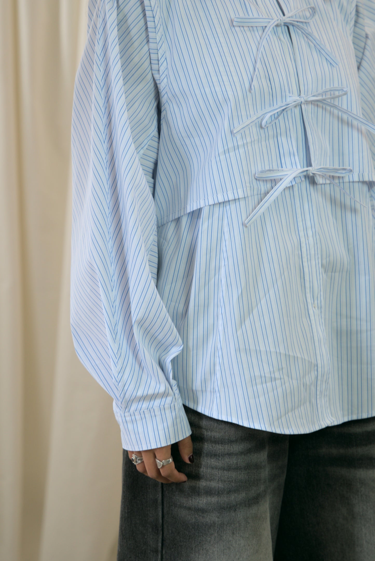 The Staple Shirt - Blue Pinstripe - AKA x MERCURY