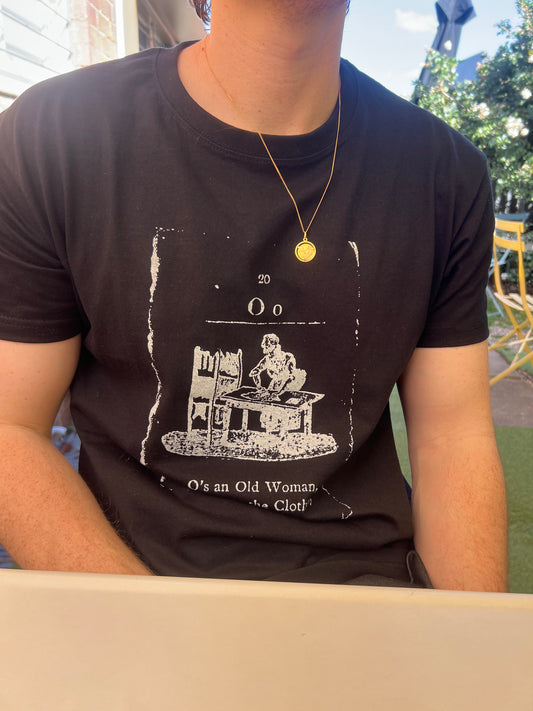 The Ironing Tee - Cream on Black - PRE ORDER