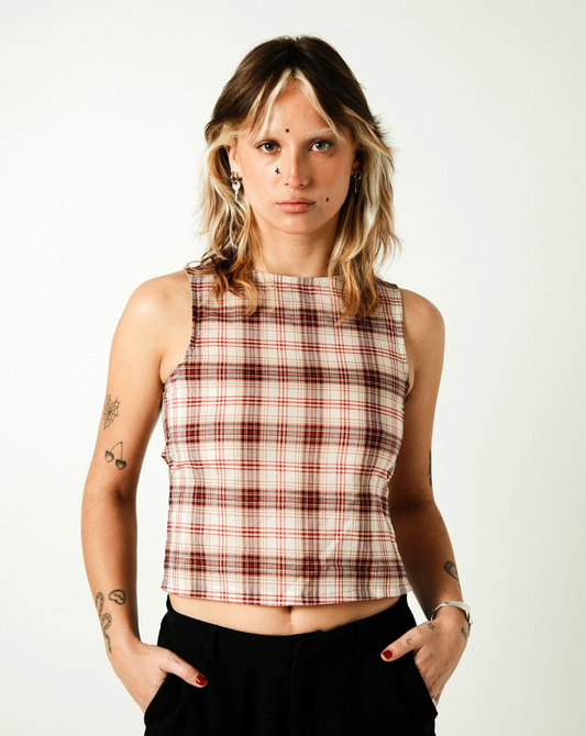 The Staple Tank - Red Plaid